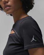  Intimo Tecnico DONNA Nike Jordan Keyhole shirt Nero maniche corte 