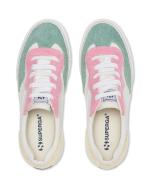 Sportschuhe Turnschuhe Superga 3041 REVOLLEY PLATFORM TERRY C Frau Weiß Elfenbein-Pink-Wh