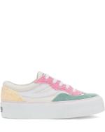 Sportschuhe Turnschuhe Superga 3041 REVOLLEY PLATFORM TERRY C Frau Weiß Elfenbein-Pink-Wh