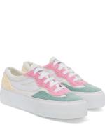 Sportschuhe Turnschuhe Superga 3041 REVOLLEY PLATFORM TERRY C Frau Weiß Elfenbein-Pink-Wh