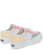 Sportschuhe Turnschuhe Superga 3041 REVOLLEY PLATFORM TERRY C Frau Weiß Elfenbein-Pink-Wh