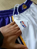 Shorts BASKETBALL Los Angeles Lakers NBA Nike Anthony Weiß mit Taschen aus Polyester