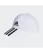 Adidas Baseballkappe 3 Streifen Baumwolle Unisex Weiß