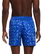  Costume da Bagno pantaloncini Shorts UOMO Nike Swim Volley Swoosh 5 Azzurro 