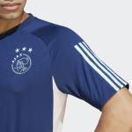  Ajax Amsterdam Adidas Polo Maglia Tiro Blu 2023 24 Cotone