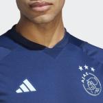  Ajax Amsterdam Adidas Polo Maglia Tiro Blu 2023 24 Cotone