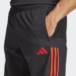 MANCHESTER UNITED MUFC Sportshorts Adidas Herren Tiro 23 Downtime Reißverschlusstaschen Mikrofaser 2023 24 Schwarz