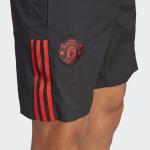 MANCHESTER UNITED MUFC Sportshorts Adidas Herren Tiro 23 Downtime Reißverschlusstaschen Mikrofaser 2023 24 Schwarz