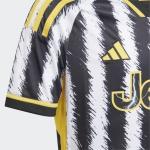 Juventus FC Home Fußballtrikot KIDS kurze Ärmel Weiß Schwarz 2023 24