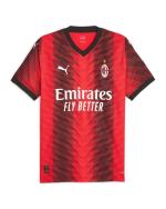 Fußballtrikot AC MILAN PUMA Home MATCH PLAYER ISSUE AUTHENTISCH 2023 24 Rot Schwarz Kurzarm Herren