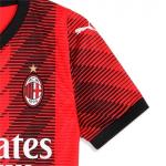 Fußballtrikot AC MILAN PUMA Home MATCH PLAYER ISSUE AUTHENTISCH 2023 24 Rot Schwarz Kurzarm Herren