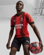 Fußballtrikot AC MILAN PUMA Home MATCH PLAYER ISSUE AUTHENTISCH 2023 24 Rot Schwarz Kurzarm Herren