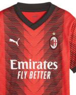  Ac Milan Puma Maglia Calcio Bambino Ragazzo Rosso Nero Home 2023 24 