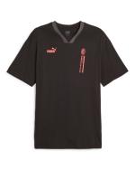  Ac Milan Puma T-shirt maglia maglietta Nero Cotone Ftbll Culture V-Neck 2023 24 