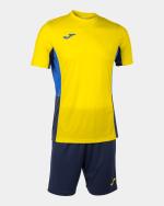 KIT SET ENSEMBLE KOMPLETT Joma DANUBIO II Jersey Shorts MAN Polyester Gelb Blau