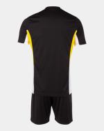  Kit set completo ensemble UOMO Joma DANUBIO II Nero Giallo Maglia Pantaloncino 