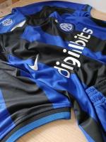 Fußball-Kit-Set Komplett INTER FC NIKE Home 2022 23 Schwarz Blau Man Replika-Version Jersey-Shorts und Socken