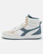 Sportschuhe Sneakers Diadora MAGIC BASKET MID NEAT Leder hoher Knöchel Mann WEISS/ZEITGRAU