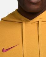 Kapuzenpullover PSG Nike Pullover Club Brushed Cotton French Terry Mann 2023 24 Gelb