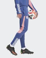 Trainingshose OLYMPIQUE LYON adidas Man 2023 24 Polyester AEROREADY Taschen mit Reißverschluss Blau