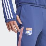 Trainingshose OLYMPIQUE LYON adidas Man 2023 24 Polyester AEROREADY Taschen mit Reißverschluss Blau