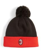 Wintermütze ACM MILAN Puma Fan Pom Beanie 2023 24 Unisex Schwarz Offiziell