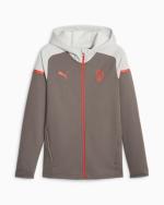 Sportanzugjacke AC MILAN Puma CASUALS Baumwollmann mit durchgehendem Reißverschluss 2023 24 Grau