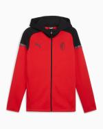 Sportanzugjacke AC MILAN Puma CASUALS Baumwollmann mit durchgehendem Reißverschluss 2023 24 Rot