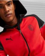 Sportanzugjacke AC MILAN Puma CASUALS Baumwollmann mit durchgehendem Reißverschluss 2023 24 Rot