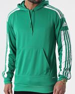  Felpa Cappuccio Hoodie UOMO Adidas Squadra 21 Sweat Verde