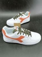  Scarpe Sneakers UOMO Diadora RAPTOR LOW CAMPUS Bianco arancio Tempo Libero 