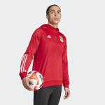  Benfica Adidas Felpa Allenamento Training Top Hoodie Rosso 2023 24 Mezza zip 