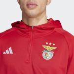  Benfica Adidas Felpa Allenamento Training Top Hoodie Rosso 2023 24 Mezza zip 