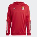  Benfica Adidas Felpa Allenamento Training Top Hoodie Rosso 2023 24 Mezza zip 