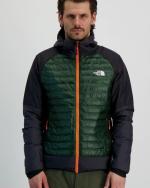 GEPOLSTERTE JACKE The North Face MACUGNAGA HYBRID MEN Durchgehender Reißverschluss mit Kapuze Grün Schwarz