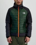 GEPOLSTERTE JACKE The North Face MACUGNAGA HYBRID MEN Durchgehender Reißverschluss mit Kapuze Grün Schwarz