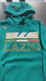 Sweatshirt Hoodie SS LAZIO MIZUNO Over The Head Baumwollfleece Mann 2023 24 Teal Green