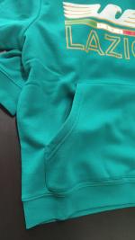 Sweatshirt Hoodie SS LAZIO MIZUNO Over The Head Baumwollfleece Mann 2023 24 Teal Green