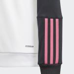 Trainings-Kapuzenpullover JUVENTUS FC Adidas Kapuze mit halbem Reißverschluss Weiß Kind Junge 2023 24 Schießen 23 Polyester