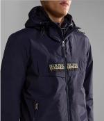 Wattierte Jacke, blaue Herren-Jacke „Rainforest Open Winter“ aus Napapijri-Material