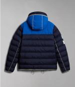 Bomber Down Jacket Napapijri A-SHACKLETON Hoodie Man Blue Royal