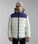  Bomber Giubbino giacca imbottita UOMO Napapijri A-SHACKLETON Hoodie Bianco 