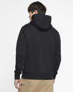 NIKE HOODIE Pullover Sportswear CLUB Sportswear Fleece MIT TASCHEN Baumwolle Schwarz