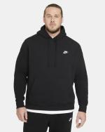 NIKE HOODIE Pullover Sportswear CLUB Sportswear Fleece MIT TASCHEN Baumwolle Schwarz