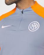 Trainings-Sweatshirt mit halbem Reißverschluss und Drill-Top INTER FC Nike THIRD Herren 2023 24 Hellblau Orange