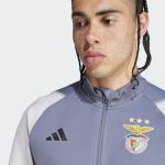  Benfica Adidas Giacca Tuta allenamento UOMO Grigio con TASCHE a ZIP 2023 24 