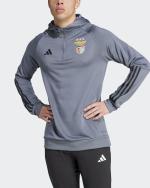  Benfica Adidas Felpa Allenamento Training Top Hoddie Grigio Mezza zip 2023 24 