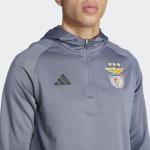  Benfica Adidas Felpa Allenamento Training Top Hoddie Grigio Mezza zip 2023 24 