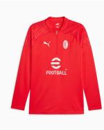  Ac Milan Puma Felpa allenamento Training Top Mezza zip Rosso UOMO 2023 24 