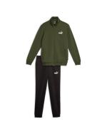 Einteiliger Trainingsanzug Komplett Puma Clean Sweat Mann Baumwolle Fleece Grün